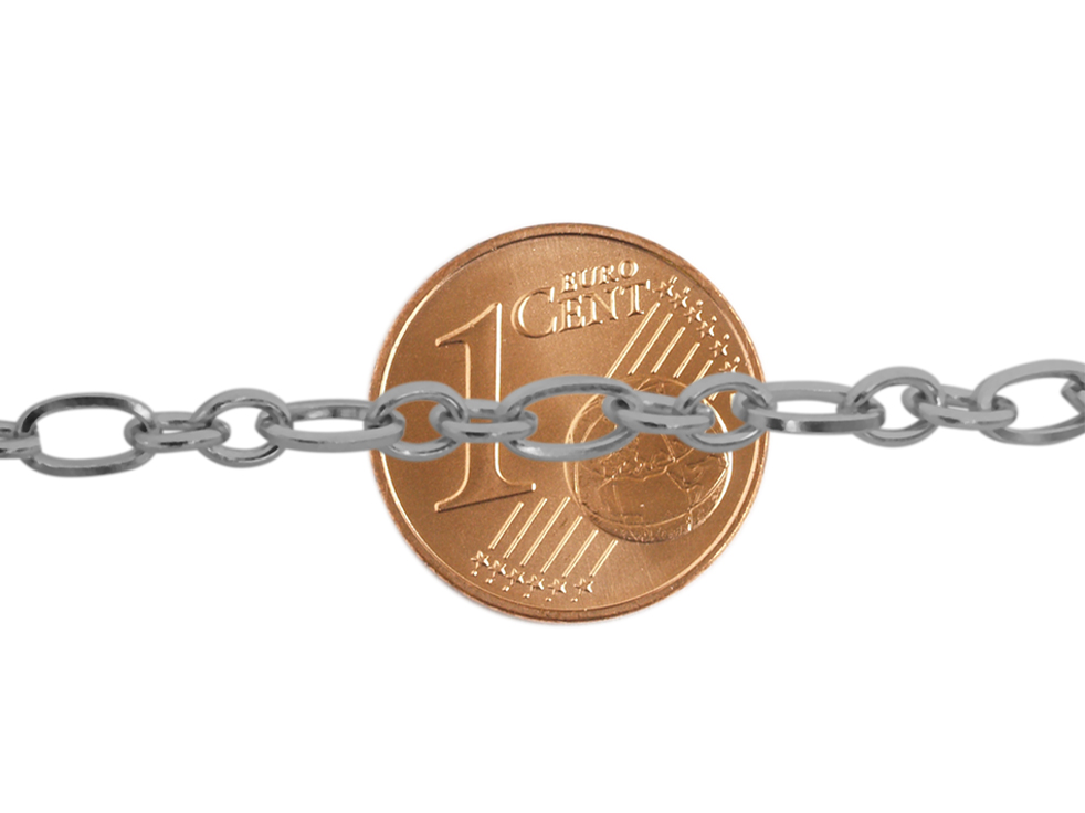 Halskettchen aus Edelstahl, gut geeignet zum Einhängen von C