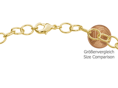 goldene Halskette zum Einhängen von Charm Anhängern - Größen