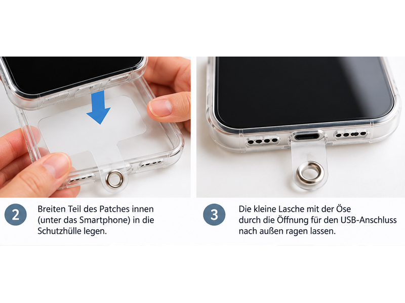 Handy-Lanyard-Patch, Handykarten Halterung, Tether Tab aus P