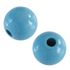 30 Stk. runde Holzperlen 10mm hellblau