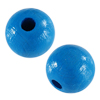 30 Stk. runde Holzperlen 10mm blau