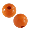 30 Stk. runde Holzperlen 10mm orange