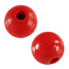 30 Stk. runde Holzperlen 10mm rot