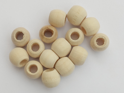 runde 10mm Holzperlen mit großem 5mm Loch