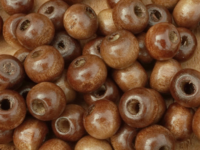 dunkelbraune Holzperlen rund 8mm zum Schmuckmachen