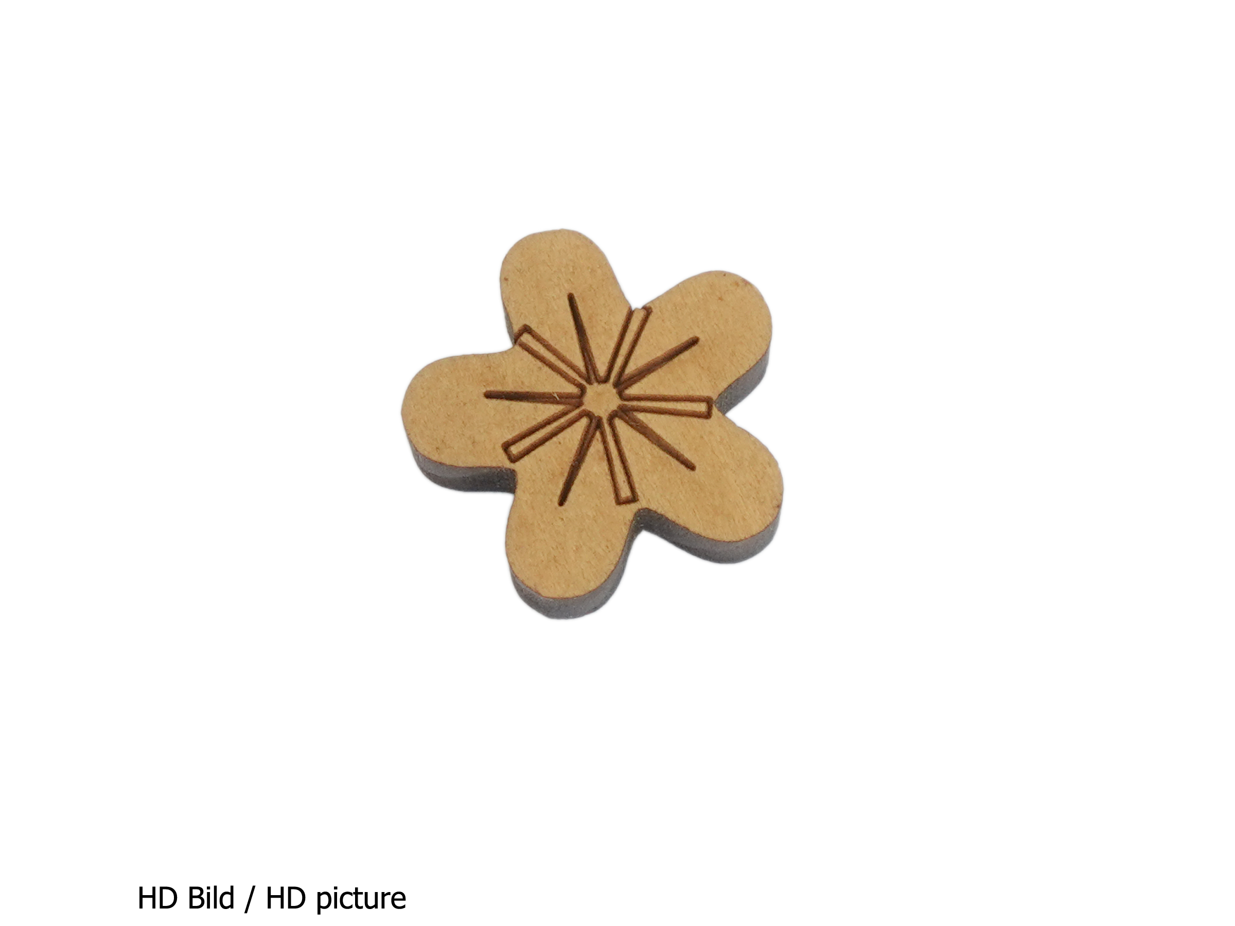 Holzblume für Dekozwecke und zum Basteln - HD Bild