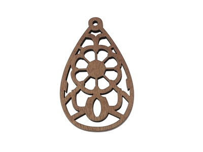 Ornament aus Holz zum Ohrringe machen und Holzschmuck Bastel