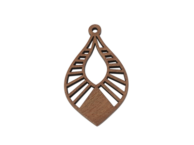Ornament aus Holz zum Ohrringe machen und Holzschmuck Bastel