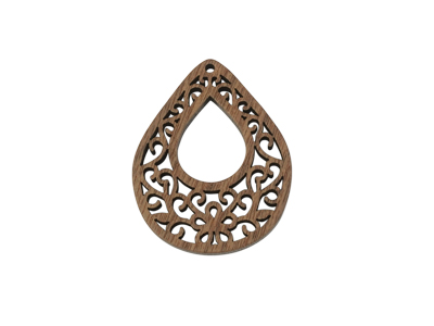Ornament aus Holz zum Ohrringe machen und Holzschmuck Bastel