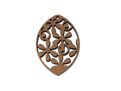 florale Holzelemente zum Ohrringe machen und Holzschmuck Bas