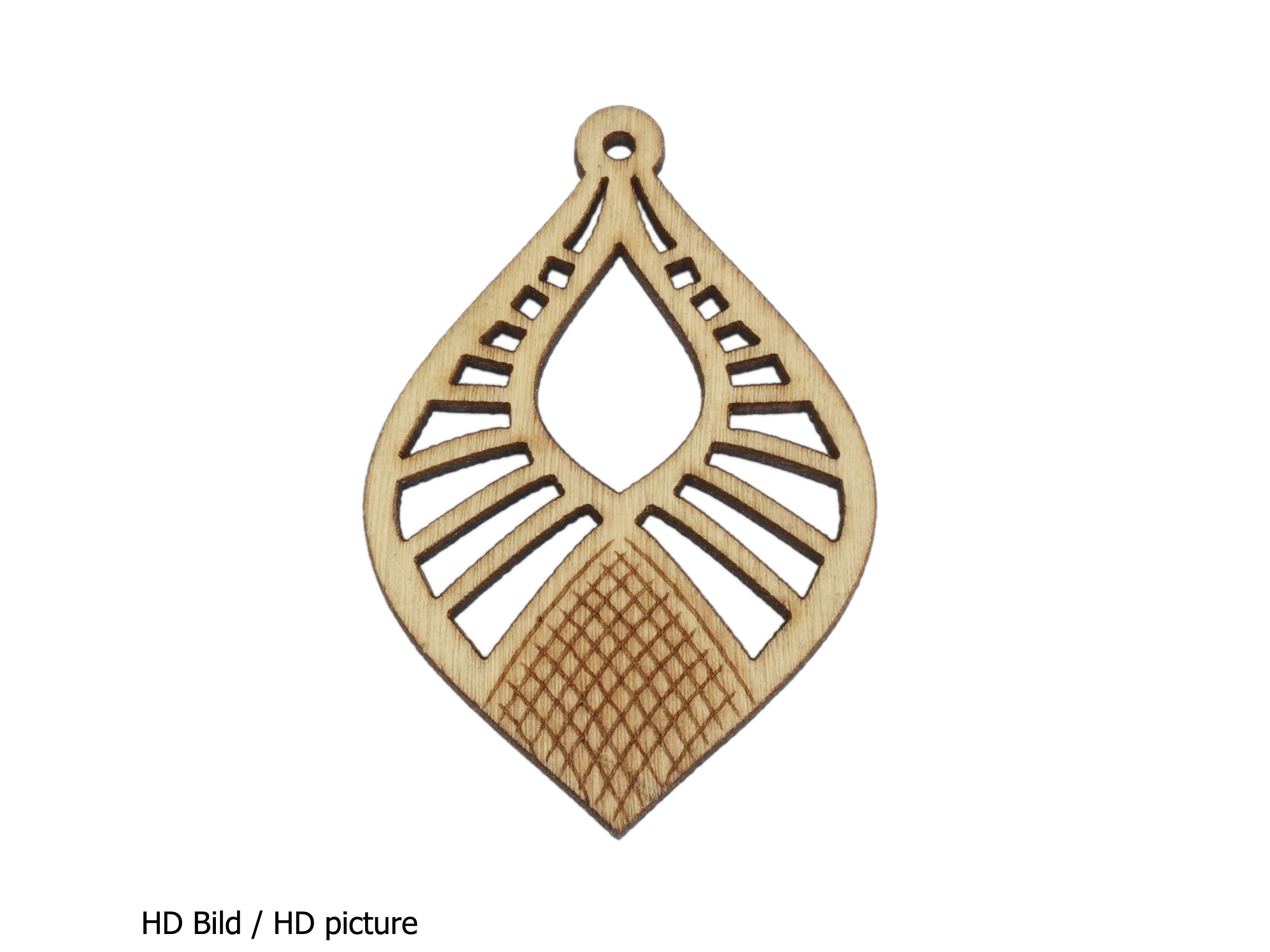 Holzornament aus leichtem Birkenholz - HD Bild