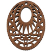 Holzanhänger Ornament oval ~38x29mm