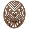 Holzanhänger Ornament oval ~37x29mm