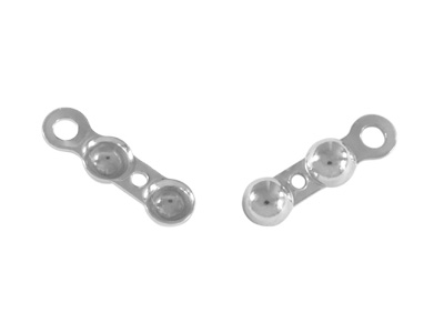 3mm Fädelkalotten zum Schmuckmachen, echt Silber, echt rhodi