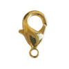 5 Stück Karabinerschließen 15mm, Messing, gold