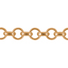 1m Kettchen 2,5mm echt rose vergoldet