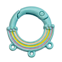 Karabiner für Schlüssel-, Taschen oder Smartphoneanhänger Regenbogen 25x27mm, diverse Farben