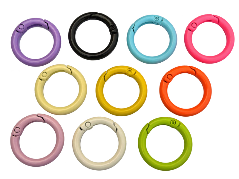 große bunte Ringschließe für Taschen- Handy- oder Schlüssela
