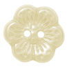 1 Dose (10 Stk.) Knöpfe, Blume 13mm, creme