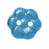 1 Dose (12 Stk.) Knöpfe, Blume 10mm, blautürkis