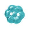 1 Dose (12 Stk.) Knöpfe, Blume 10mm, türkis