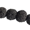 1 Strang Keramik Lavaimitat Perlen rund 8mm Schwarz