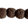 1 Strang Keramik Lavaimitat Perlen rund 8mm Braun