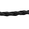 ~1 Meter Kunstlederband geflochten 3mm Schwarz