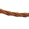 ~1 Meter Kunstlederband geflochten 3mm Hellbraun