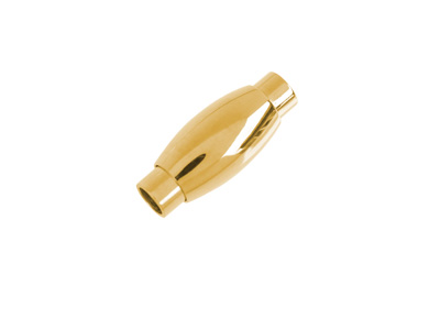 goldener Edelstahl Magnetverschluss zum Einkleben 3mm Bändern
