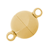 Magnetschließe rund 12mm, Edelstahl, gold