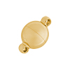 Edelstahl Magnetschliesse rund 8mm glänzend, gold