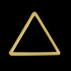 1 Pkg. (20 Stk.) Triangel Metallelemente ~15x15mm, Messing, gold