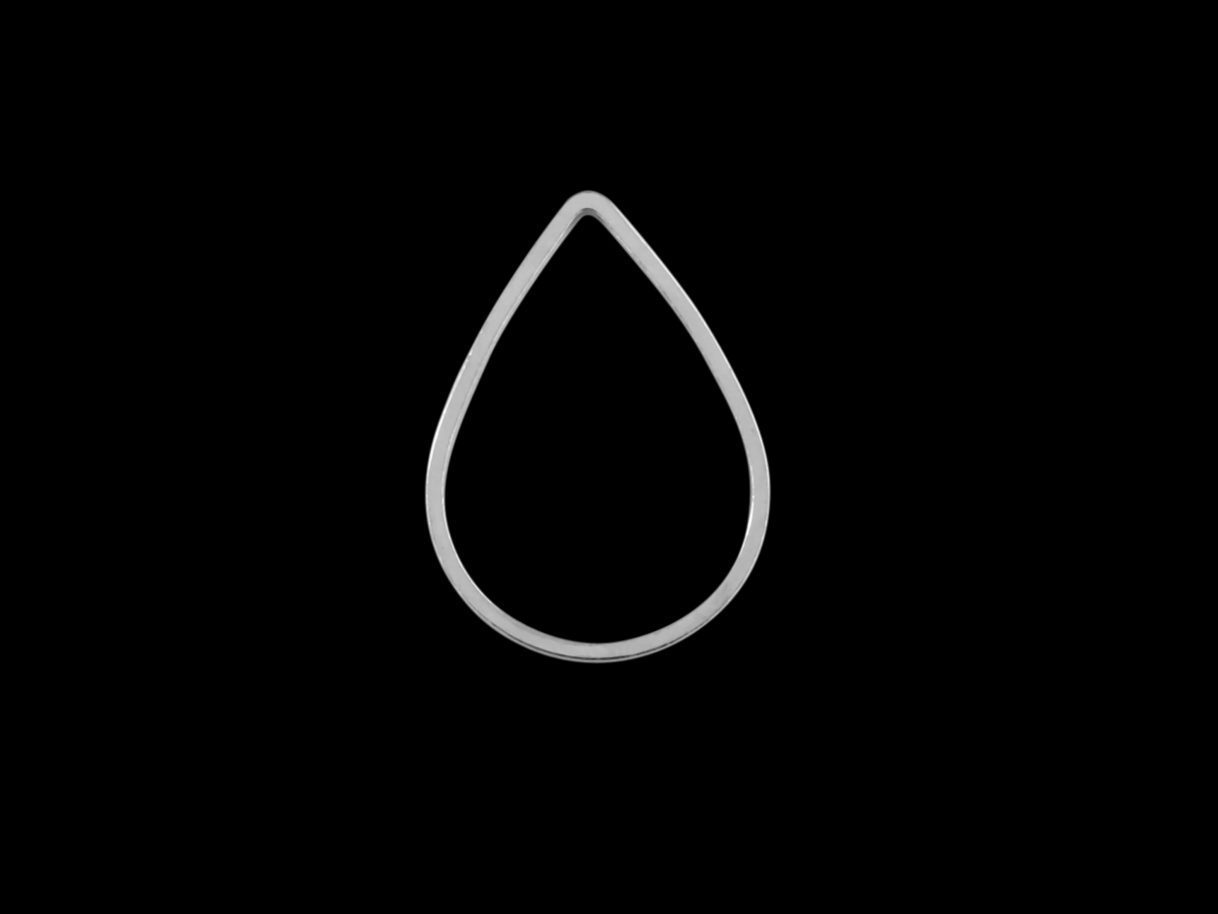 silberne tropfenförmige Rahmen Basisrahmen für Brickstitch O