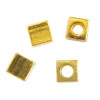 50 Stk. Messingperlen Würfel 4mm gold