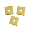 10 Stk. Metallquadrate 6x6x1mm gold