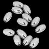 20 Stk. Messingperlen, Oliven 3x5mm, silber