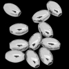 20 Stk. Messingperlen, Oliven 4x6mm, silber