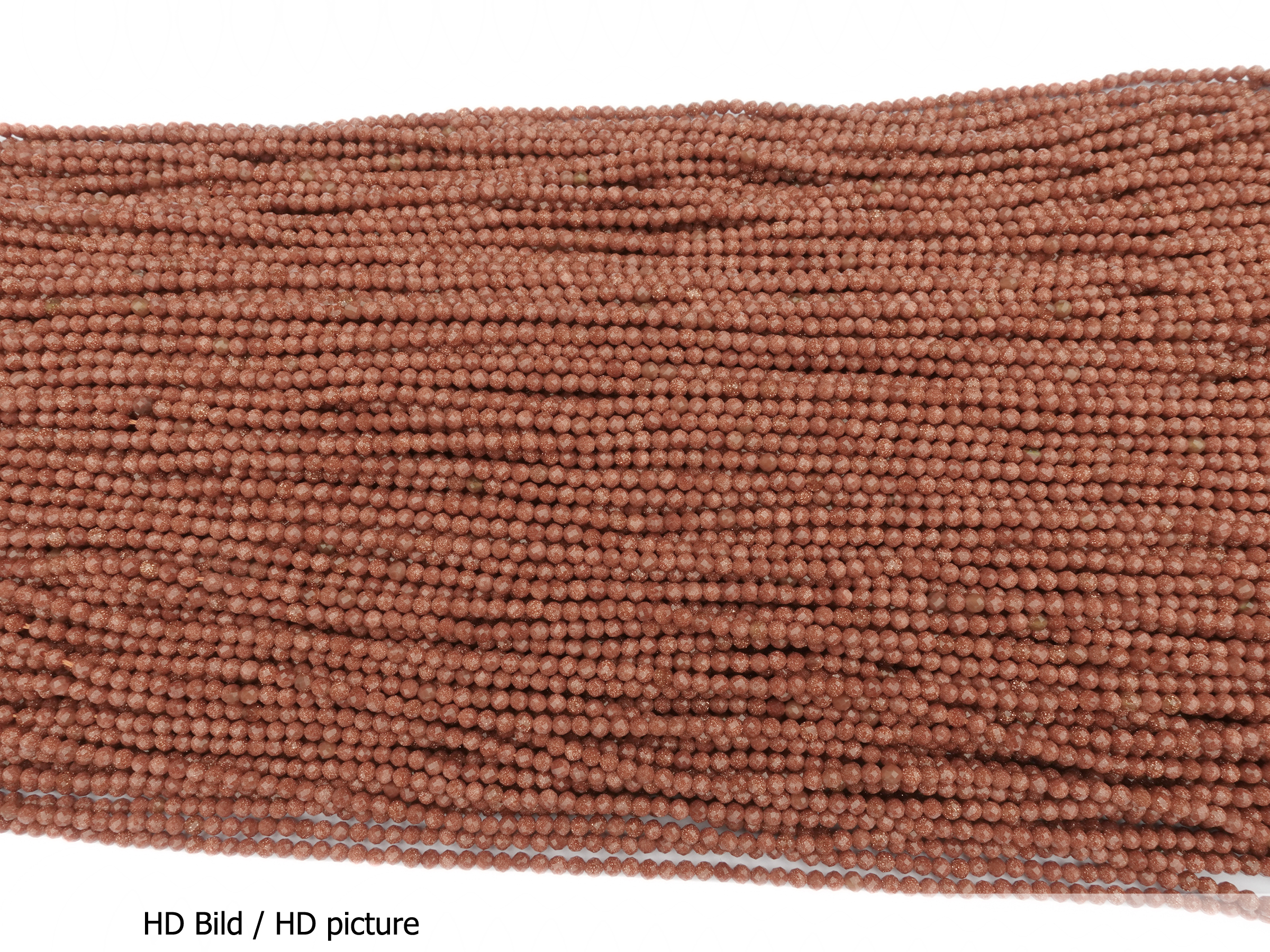 Goldflussperlen 2mm facettiert - HD Bild