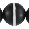 1 Strang (~40cm) Achatperlen rund 14mm, schwarz weiß matt