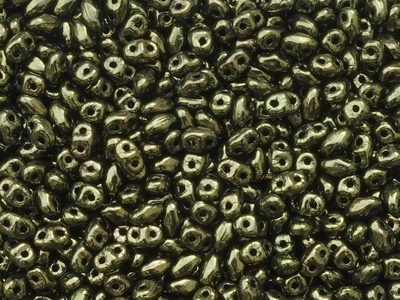 olive grüne Matubo Mini Duo Perlen