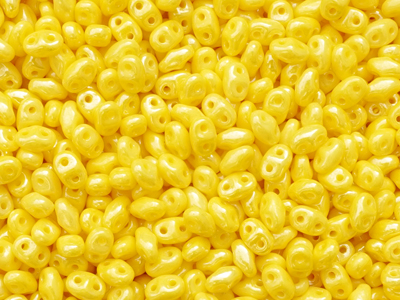 gelbe Matubo Mini Duo Perlen Königsgelb