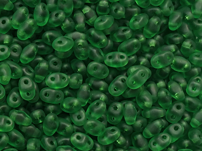 grüne matte Matubo Mini Duo Perlen