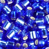 5g. Miyuki Delica Perlen 15/0 (~1.3mm) Farbe DBS47 (Blau mit Silbereinzug)