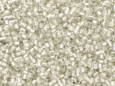 silberne Miyuki Delica Perlen Größe 15/0 Farbe DBS41