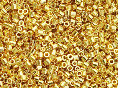 goldene Miyuki Delica Perlen Größe 15/0 Farbe DBS31L