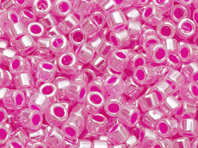 pinke Miyuki Delica Perlen Größe 11/0 Farbe DB247 - Nahaufna