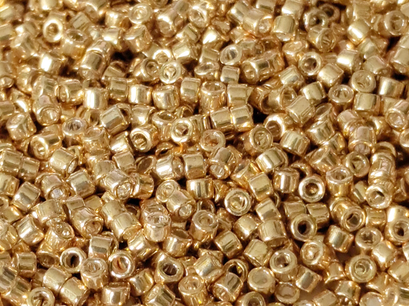 golden Miyuki Delica Beads size 11/0 color DB411