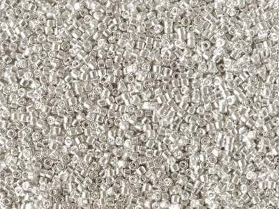 silberne Miyuki Delica Perlen Größe 11/0 Farbe DB551
