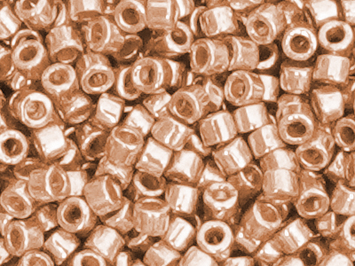 Miyuki Delica Perlen Größe 11/0 Farbe DB2503 rosegold mit Ku